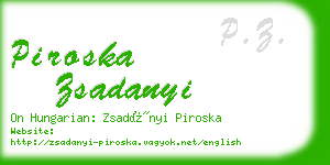 piroska zsadanyi business card